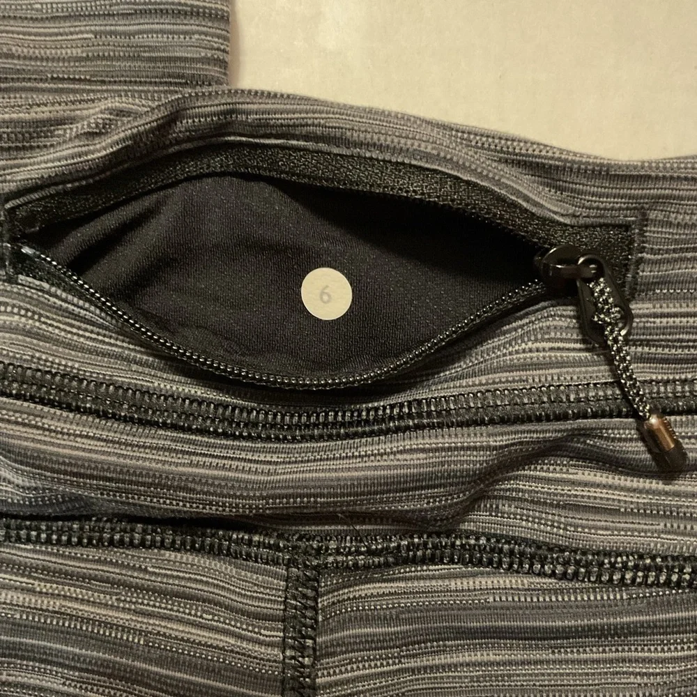 Lululemon Women’s Crop Leggings Gray Space Dye Mid-Rise